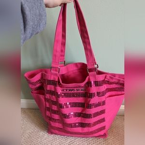 Victoria's Secret sequin tote bag